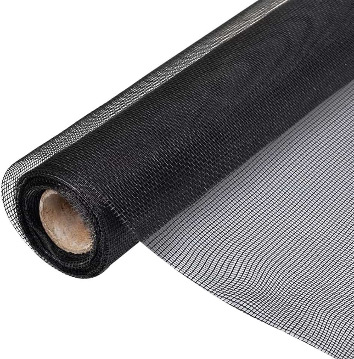 Glasvezel, mesh-rol, insectenwerend gaas, deur/raam voor vogel-, konijnen- of kippenhokken, 100 x 500 cm, zwart