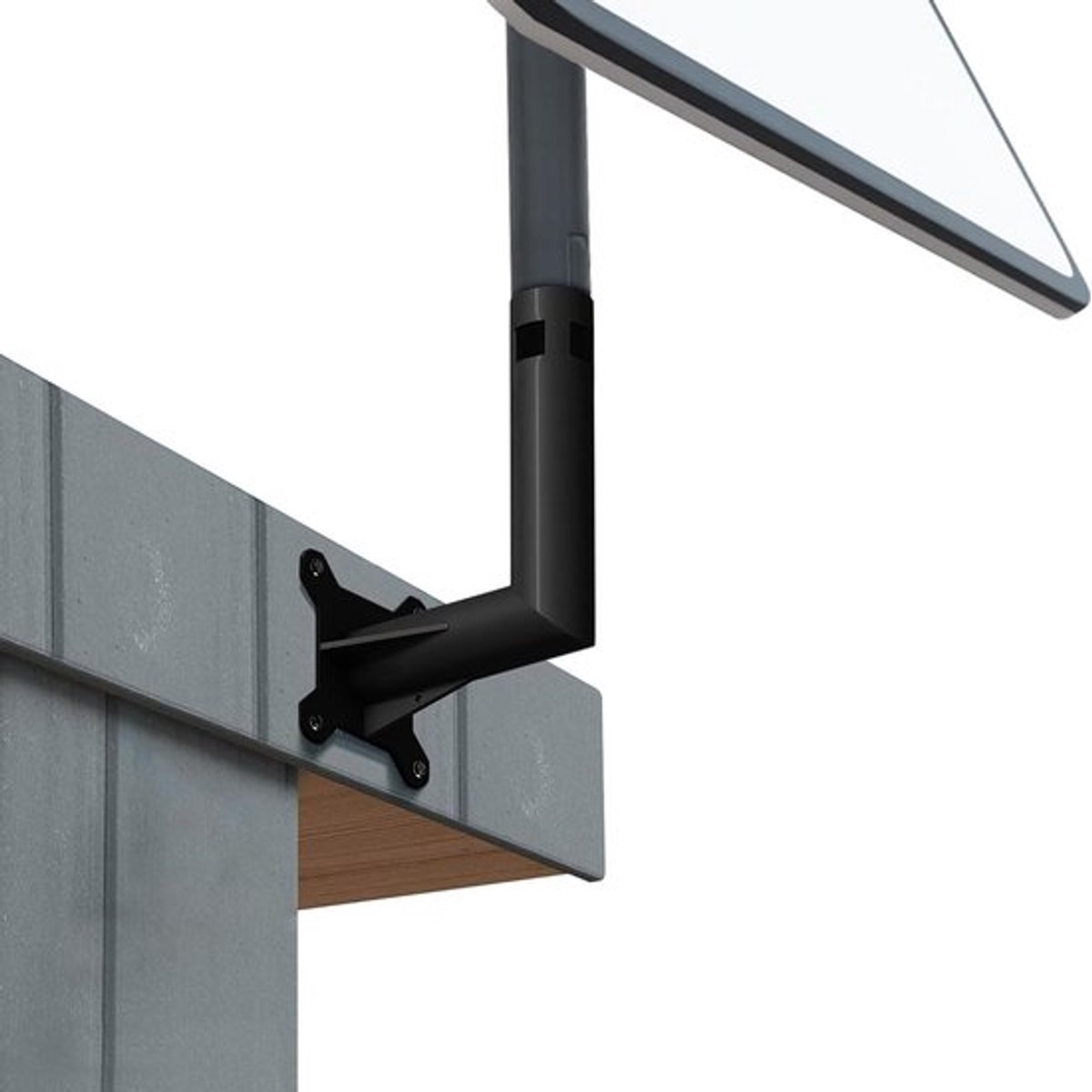 Wandmontagekit Weerbestendig - Satellietmontageset - Roestvrij Staal - Stevige Ondersteuning - Voor V2 Internetkit - Afmeting Basis 100x100x3mm - Satellietbeugel