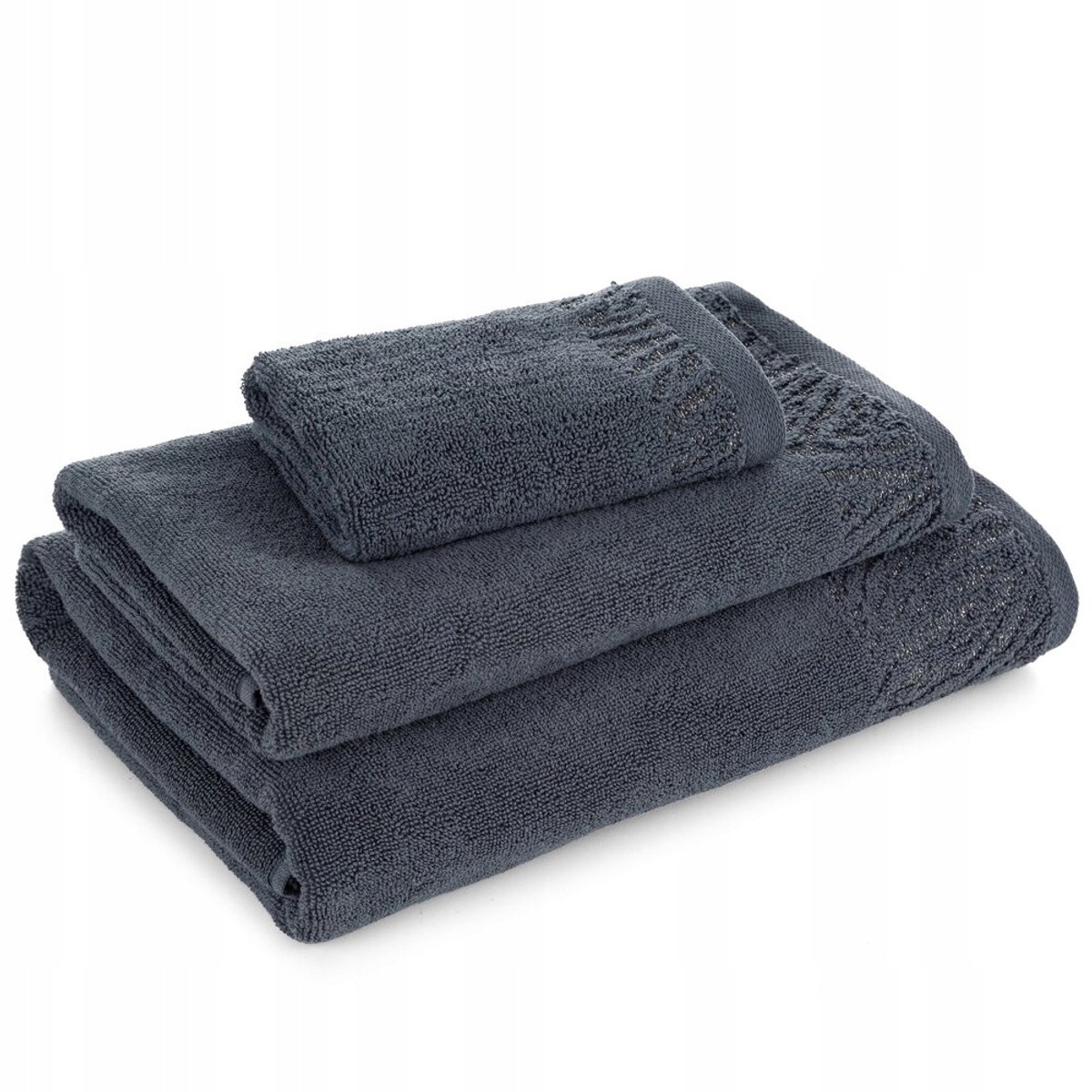 Stalen Katoenen Badhanddoek Margo 70x140 cm met Borduursel