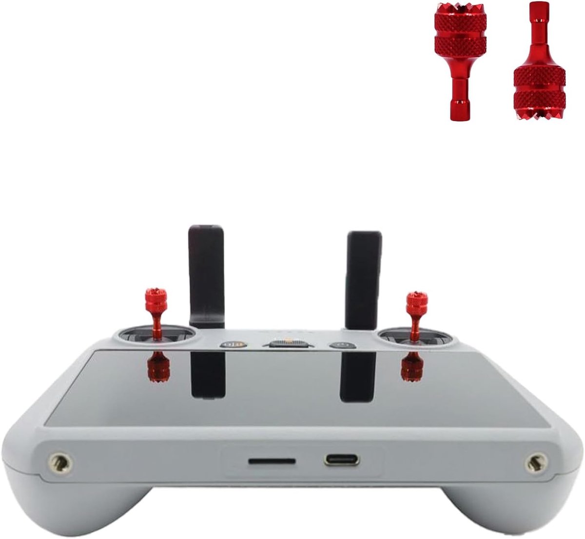 Joystick-doppen, 1 paar antislip duimgrepen in rood voor DJI Mini5 Pro/Mini4, Mavic3/Mavic3 Classic/Mavic4, Air3/Air3S, Avata, RC & RC2 drone afstandsbedieningen