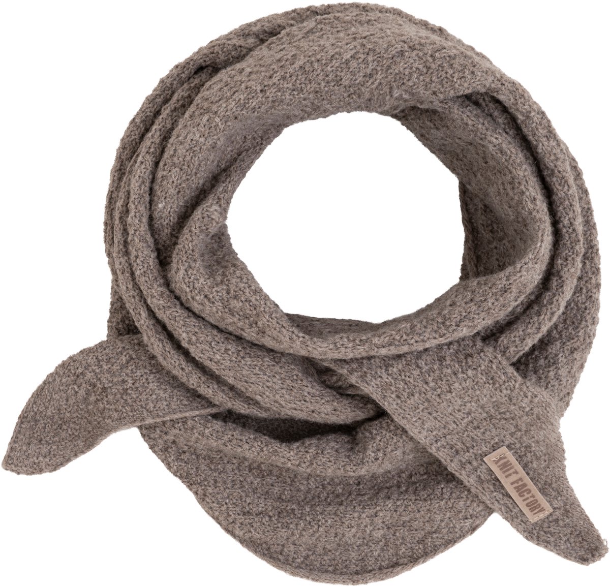 Knit Factory Yuna Mini Driehoeksjaal - Marron - 125x35 cm