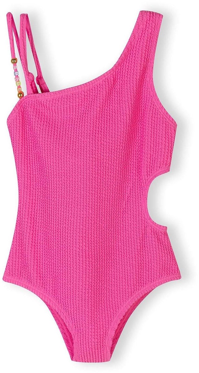 Minoti badpak meisjes asymmetrisch cut-out - roze