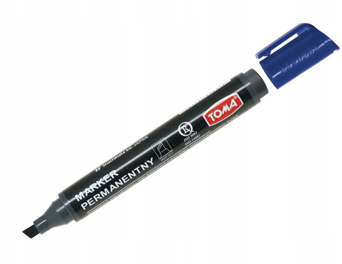 Permanente Marker Blauw, Watervast, Snijpunt 1-5 mm