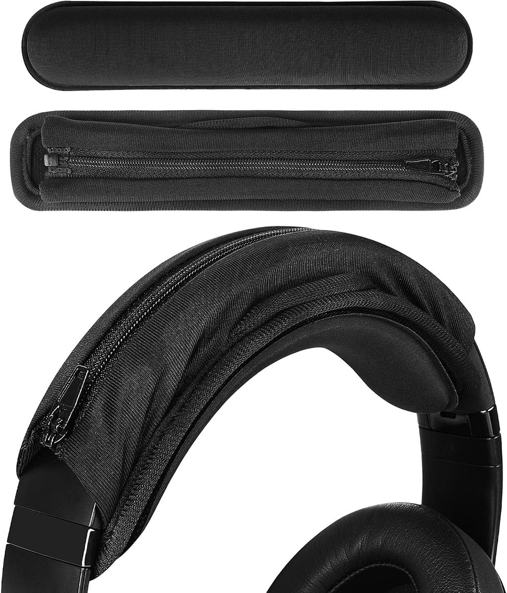 Medium Cooling-Gel Hoofdband hoes met Hook and Loop + Pad set, beschermer, zonder gereedschap, compatibel met HyperX, Turtle Beach, Razer, SteelSeries, Logitech, Corsair headsets