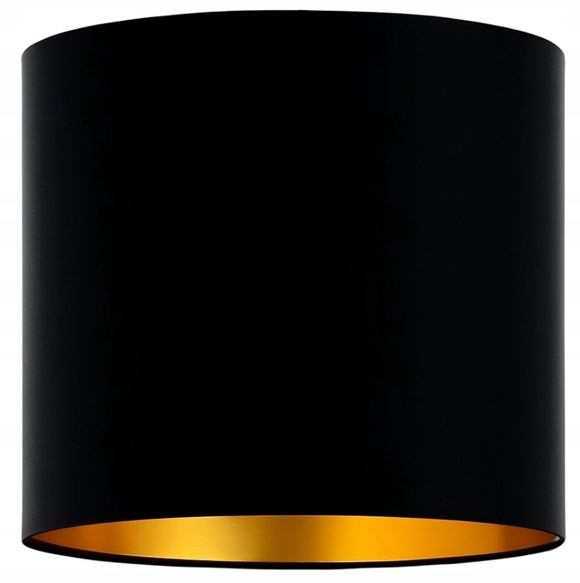 Oro Deluxe Cilinder Lampenkap Zwart Goud 15cm