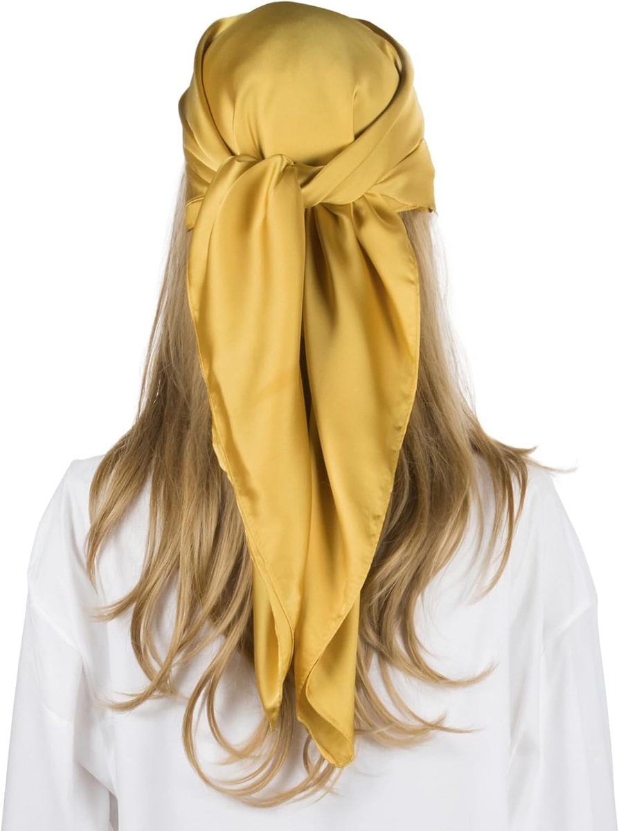 Halsdoek voor dames, 90 x 90 cm, lichte sjaal voor dames, lente en zomer, ideaal voor haar, hals, modeaccessoires