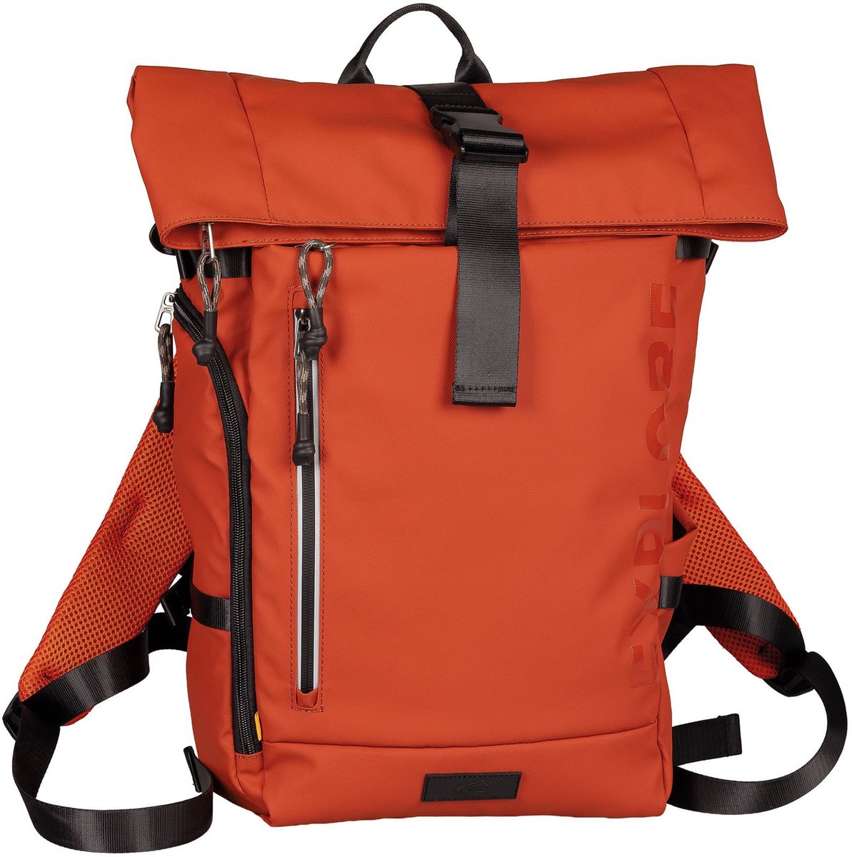 camel active laptop rugzak rugzak met laptopvak Explore Rolltop Backpack 25L Rust oranje