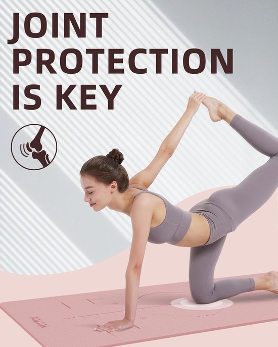Yoga Mat - Fitness Mat - Thuis Trainen - Extra Breed Ontwerp - 183 x 81 cm - Koraal — afbeelding 4