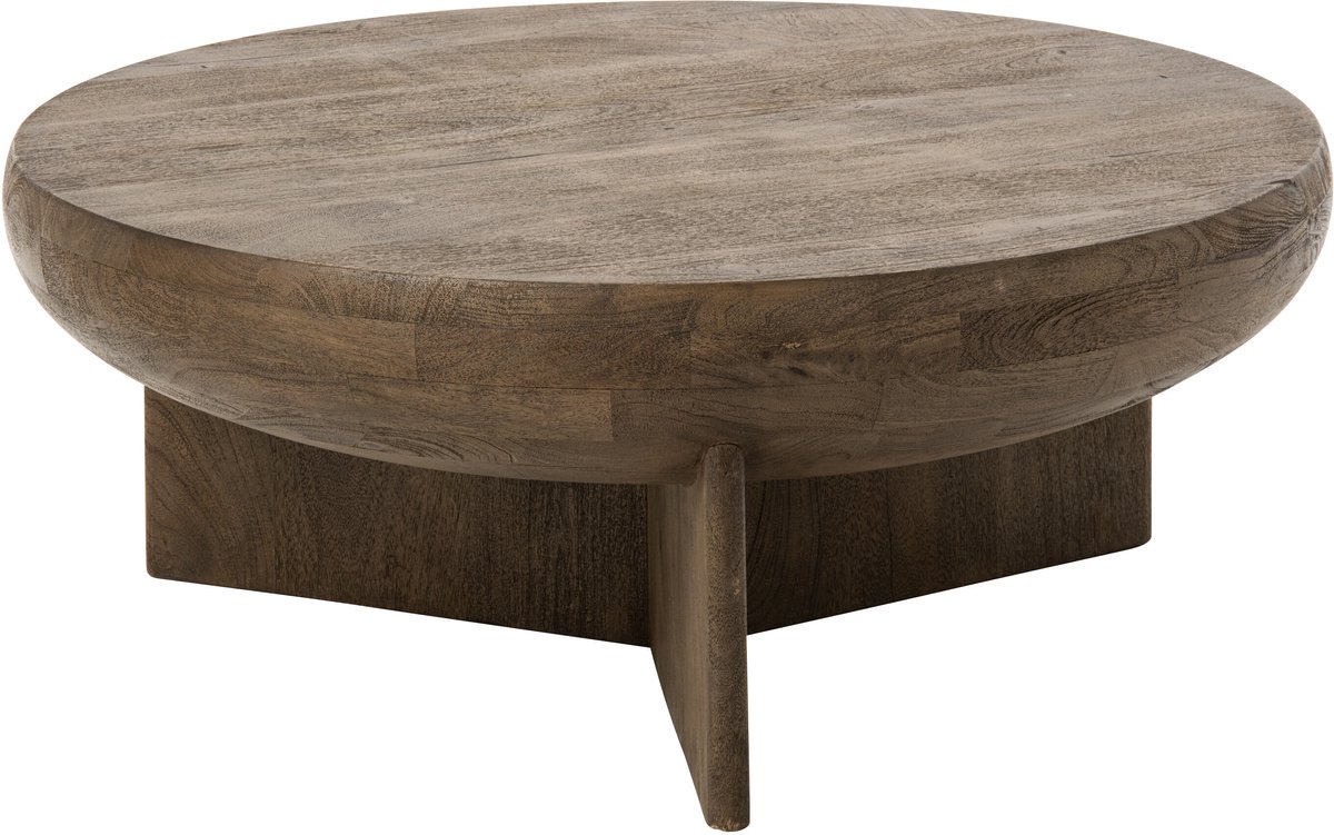 J-Line Ronde salontafel - mangohout - donkerbruin