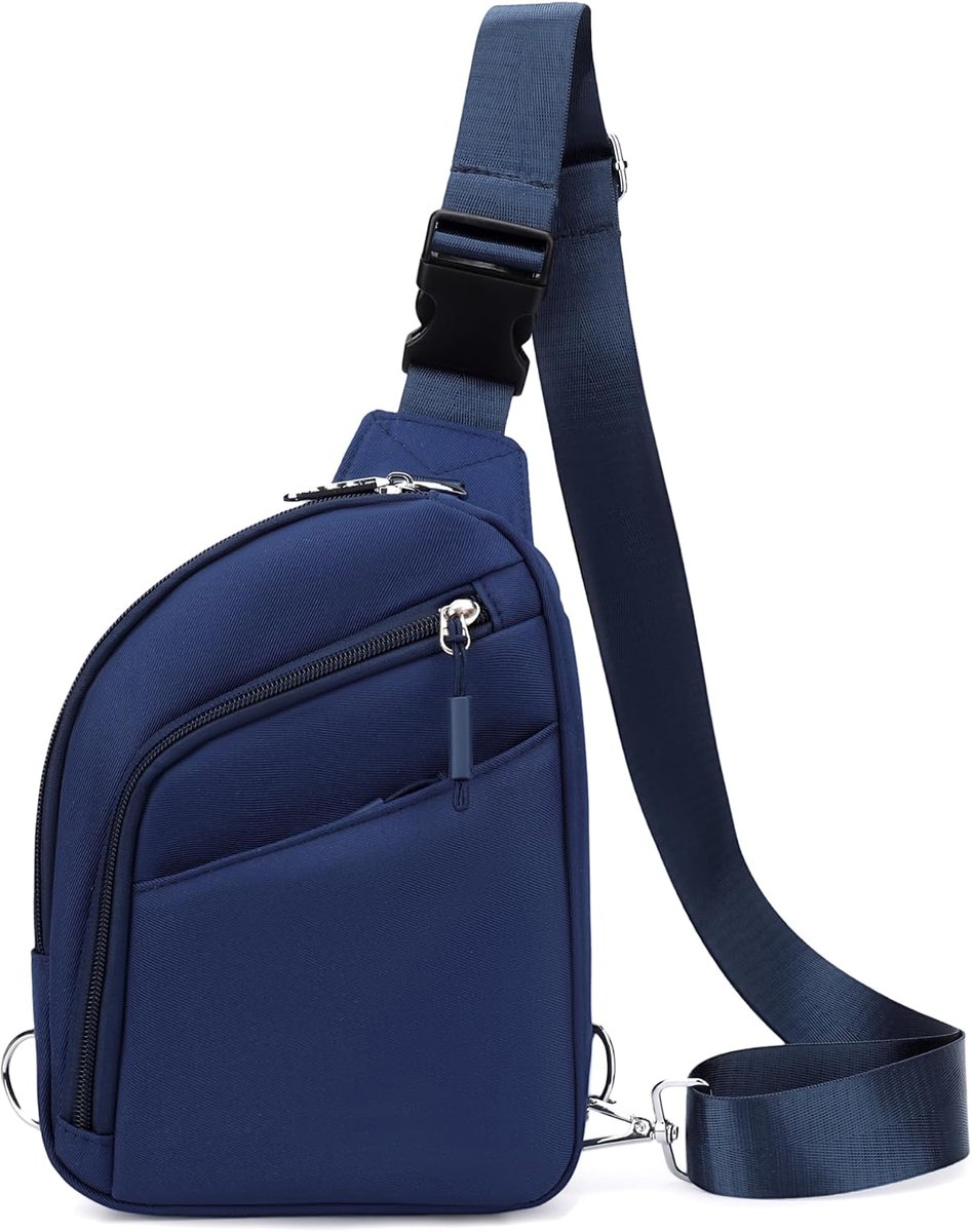 Schoudertas voor dames en heren, anti-diefstal RFID-crossbody-draagzak, waterafstotende Oxford-stof, meerdere zakken, verstelbare riem, voor reizen, woon-werkverkeer en dagelijks gebruik