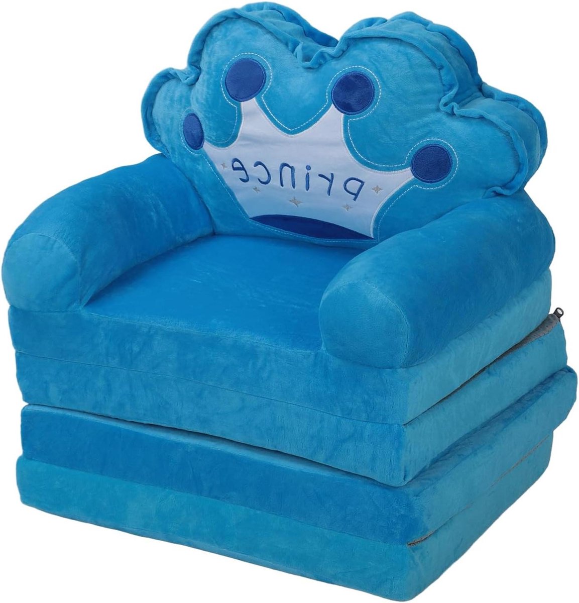 Opvouwbare Kinderstoel - Leesbankje - Ontspannen Lezen - Zacht Stoffen Ontwerp - 50 x 32 x 31 cm - Blauw