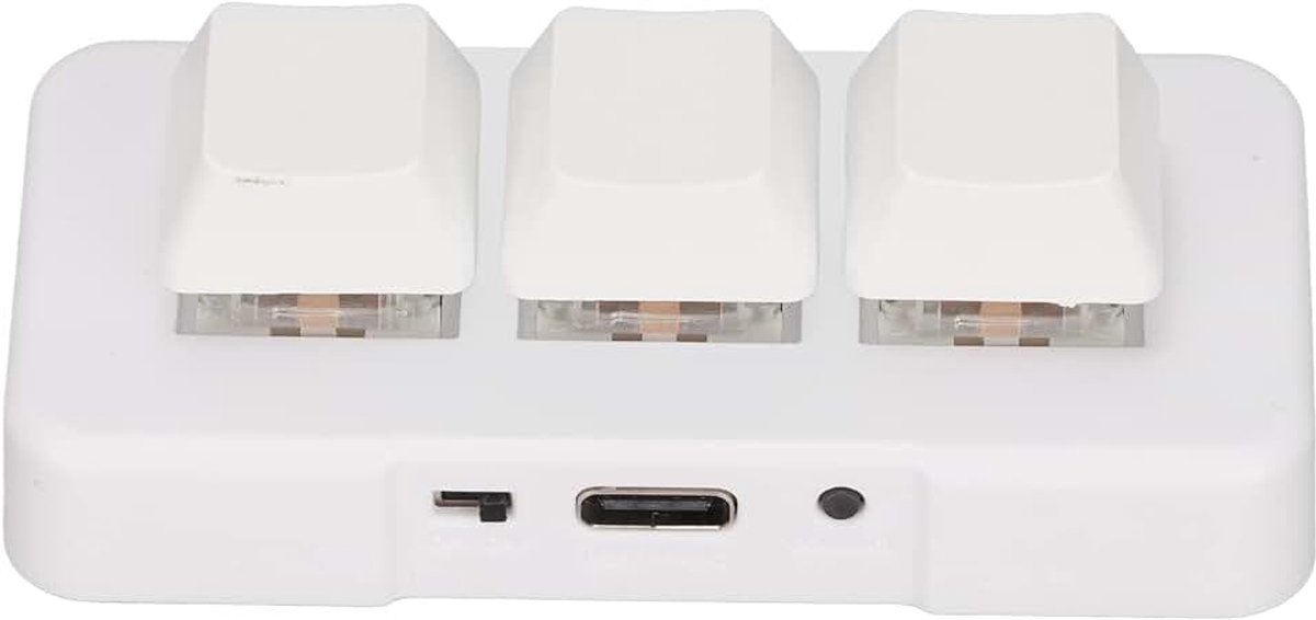 3 Toetsen Toetsenbord, Osu Toetsenbord Rgb Backlit Usb Interface Mini Mechanisch Programmeerbaar Toetsenbord, Plug en Play Macro Toetsenbord Voor Computer Diy(wit)