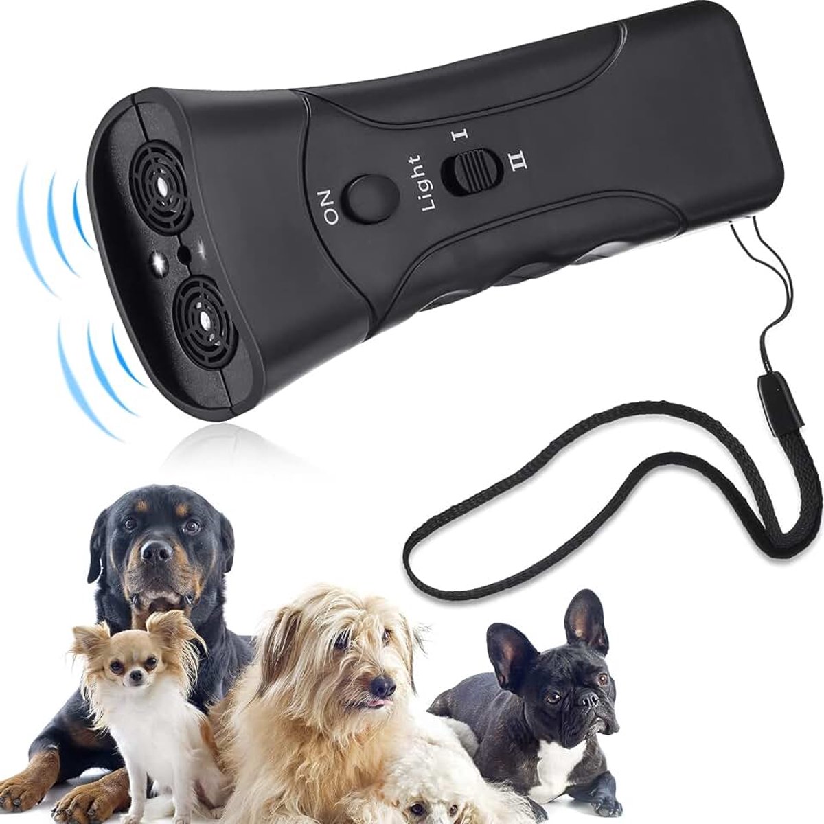 Dog Repeller Trainer Dual-Channel Dog Repeller Ultrasone Handheld Hond Training Tool om te voorkomen dat hond blaffen apparaat voor hond training en wandelen