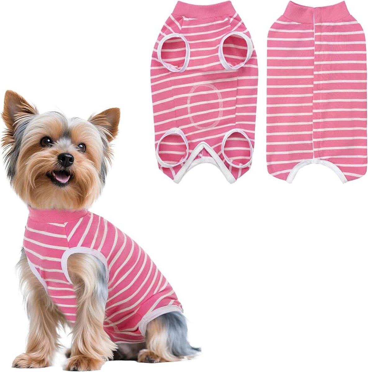 OP-Body voor honden, vrouwtje, reu, castratie, hondenbody na operatie, zachte katoen, OP-vest, medisch hemd, anti-likken, knoopsluiting, wondbescherming, alternatief voor kegel