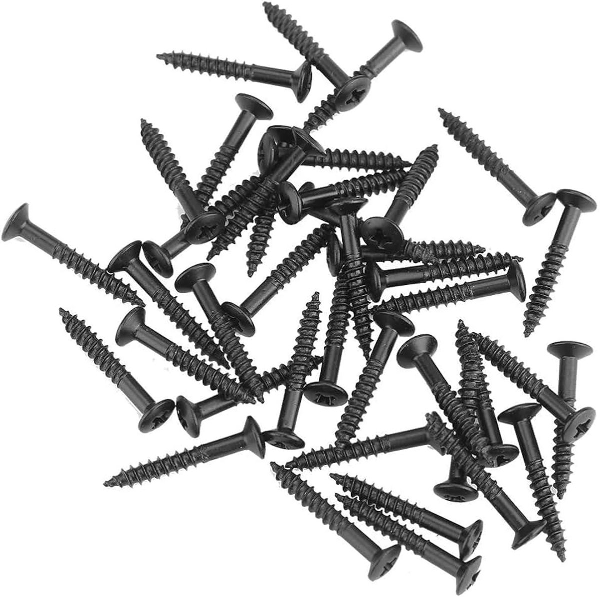 40 Pcs Gitarre Pick Up Schrauben, Humbucker Pickup Schrauben Set Kit Ring Befestigung(Schwarz)