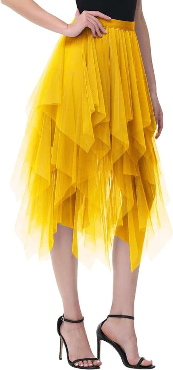Plooirok tule rok asymmetrische rok korte skaterrok midi-rok zomerrok