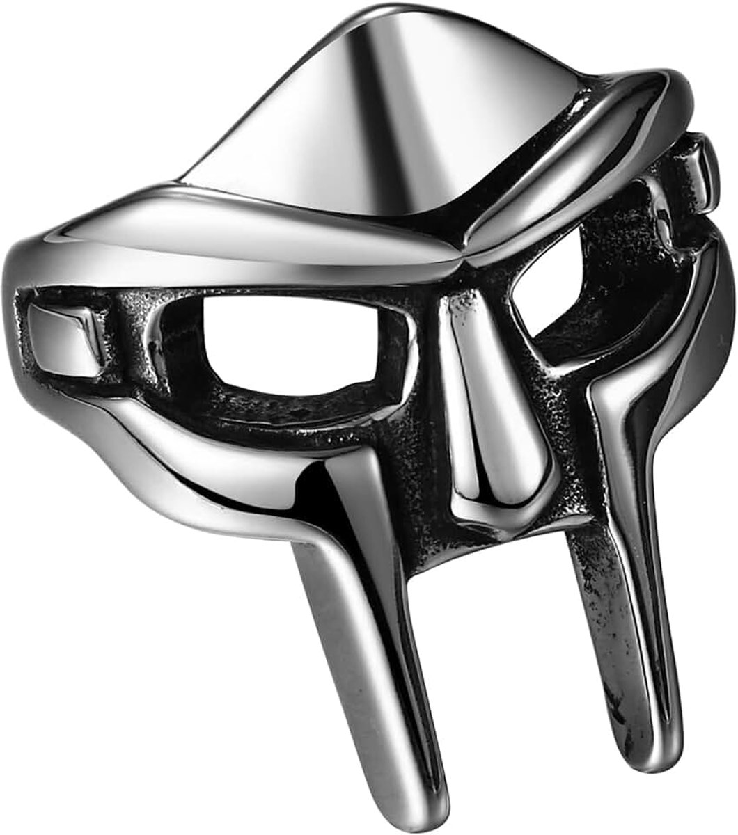 Ringen met Spartaans masker, gezichtsmasker met Romeinse Gladiator-helm MF, Doom-ring viking