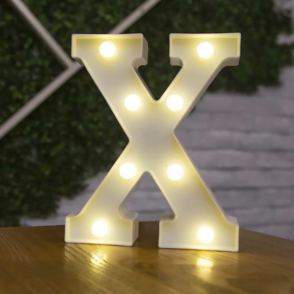 Letterverlichting LED symboolvorm, alfabet plastic marquee tafellampen, verlichte woorden, verjaardag bruiloft feest alledaagse thuis wanddecoratie-X