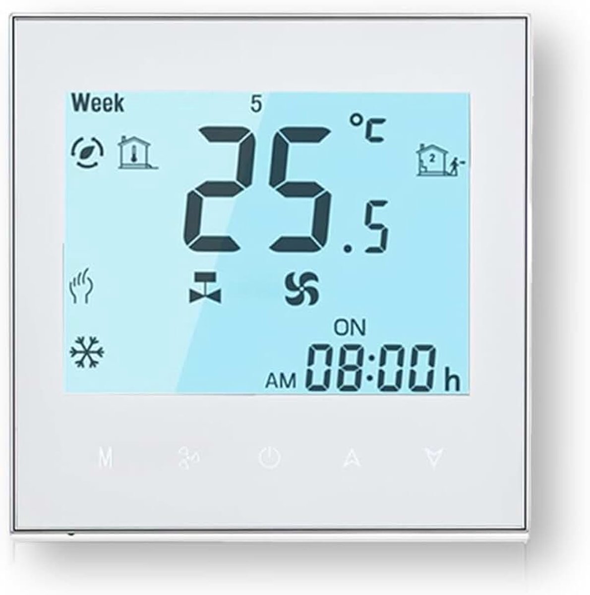 Thermostaat - Serie 1000 Programmeerbare Touchscreen Thermostaat voor Verwarming of Airconditioning, Compatibel met Alexa, Google Home en IFTTT