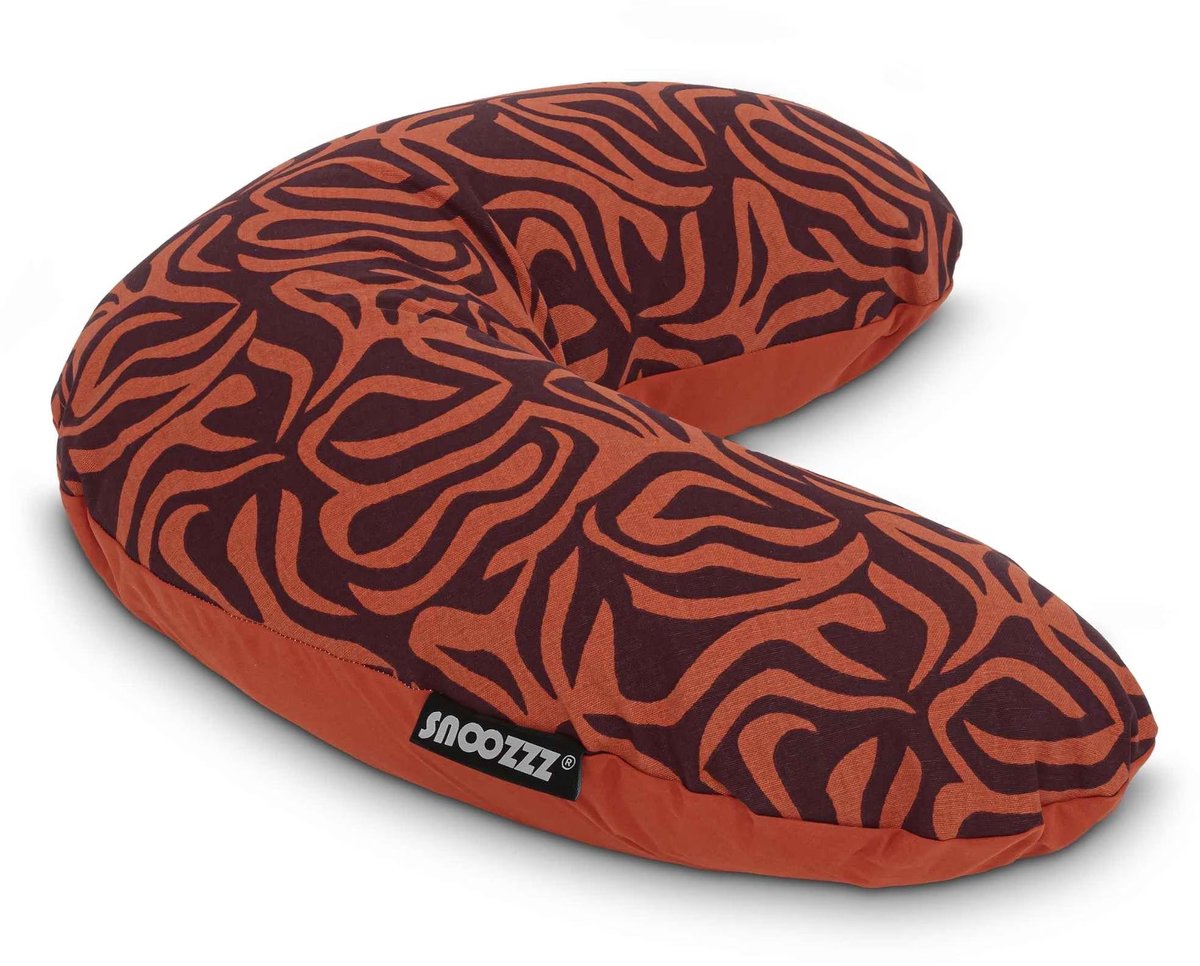 Snoozzz Voedingskussenhoes Small - Hoes voor voedingskussen zwangerschapskussen - 125 cm - 100% katoen - Mara