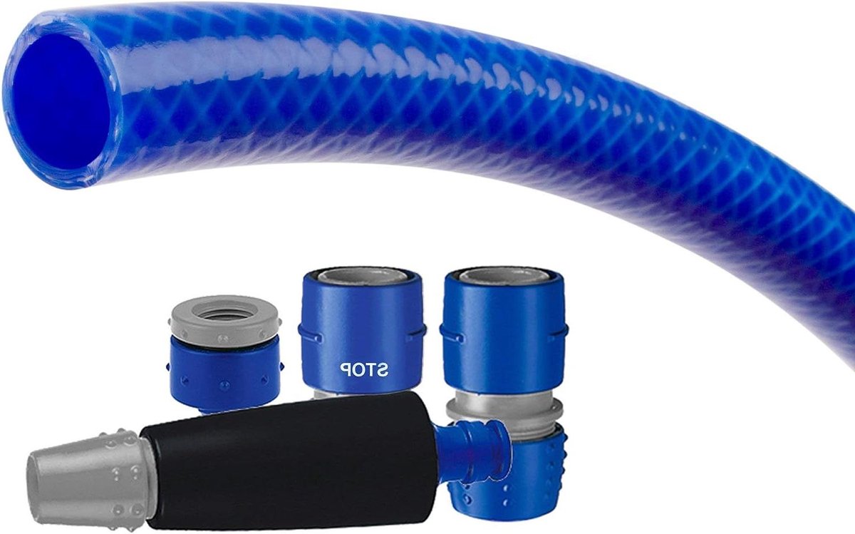Tuinslang Set - Water slang - Tuin besproeien - Hoge drukbestendig - 15 meter - Blauw
