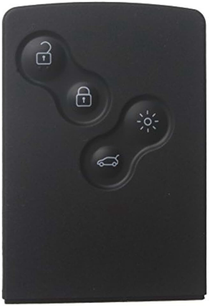 Sleutelbehuizing voor Renault Captur - Clio 4 - Koleos - Laguna 3 - Megane 3 - Scenic 3 - SmartKey Smartcard afstandsbediening