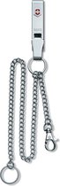 Victorinox riem hanger Multiclip met een korte en. lange keten Vernikkelde ketting koppeling, zilver, 52 mm