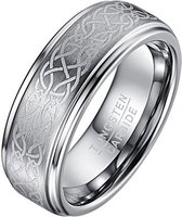 Heren ring Wolfraam Celtic Knot Brushed-20mm