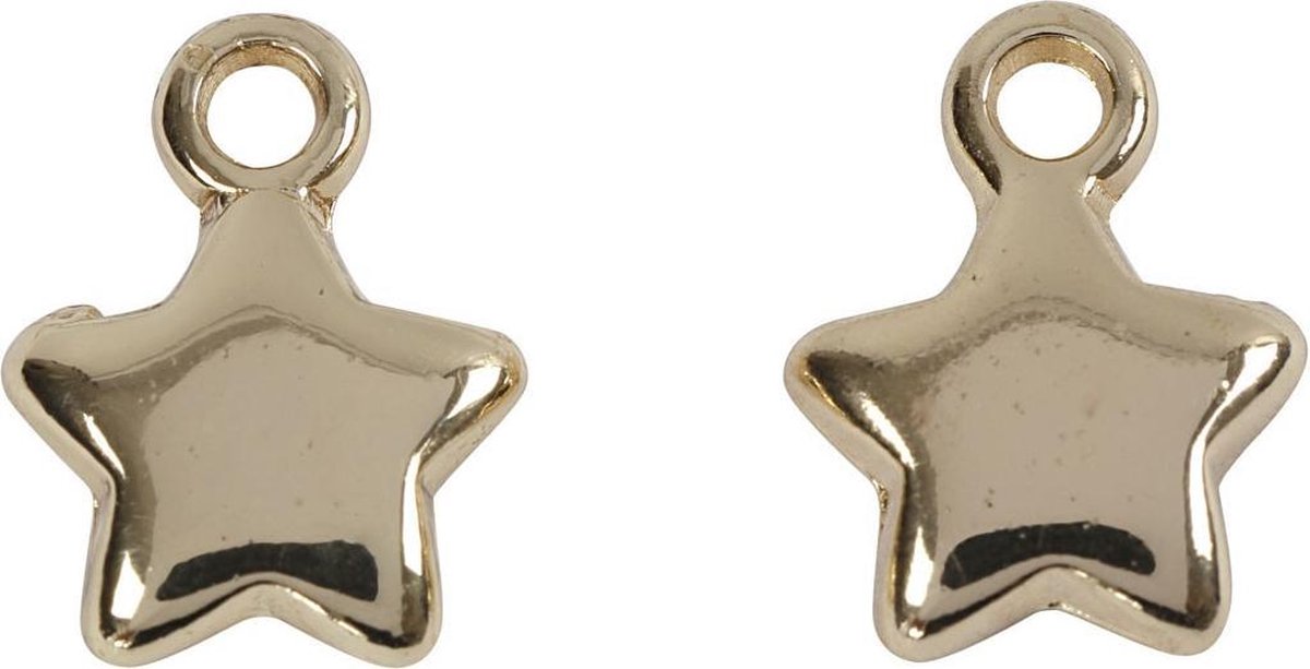 Creotime Sterretjes 8 Mm Rond 4 Stuks Goud