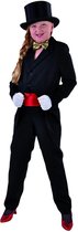 Magic By Freddy's - Dans & Entertainment Kostuum - Slipjas Voor Musical En Theater Kind - Zwart - Maat 152 - Carnavalskleding - Verkleedkleding