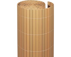 Videx Balkonscherm PVC Teak 90x300 cm - Eenvoudige montage en onderhoudsvrij - Hoogwaardig PVC
