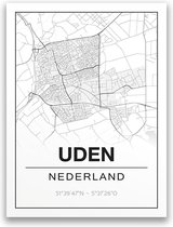 Poster/plattegrond UDEN - 30x40cm