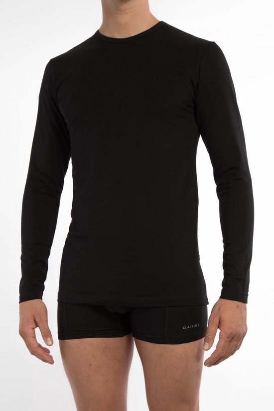 Claesen's Heren 1-pack lange mouw  t-shirt - Black- Maat XXL.