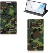 Hoesje met Magneet Geschikt voor Samsung Galaxy Note 10 Army Dark