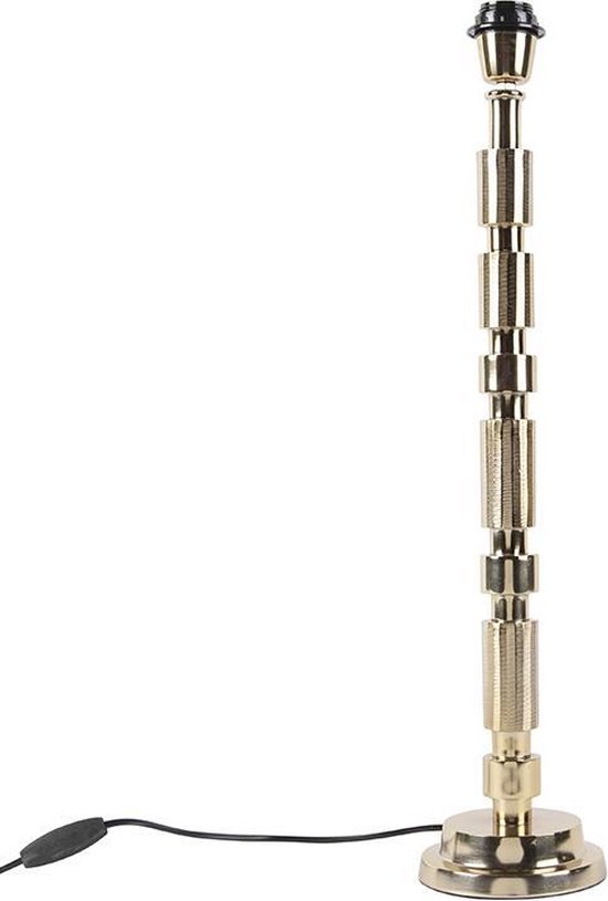 QAZQA torre - Art Deco Tafellamp - 1 lichts - H 630 mm - Goud/messing - Woonkamer | Slaapkamer