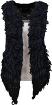 10 feet zwart blauw gilet knitwear - Maat S