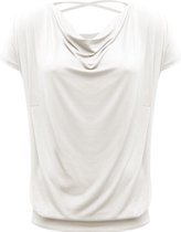 Yoga shirt vloeiende vleermuis "ala" - ivoor L Loungewear shirt YOGISTAR