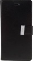 Mercury Goospery Lederen iPhone 7 Plus 8 Plus Walletcase 7 pasjes - Zwart