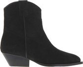 Tango | Nina oblique 10-j black suede boot - black wooden sole | Maat: 38