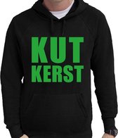 Foute Kerst hoodie / hooded sweater - KUT Kerst - zwart voor heren - kerstkleding / kerst outfit S