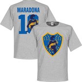 Maradona 10 Boca Juniors Logo T-Shirt - 3XL