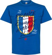 Frankrijk Champion Du Monde 2018 T-Shirt - Kinderen - 92/98