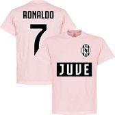 Juventus Ronaldo 7 Team T-Shirt - Roze  - S