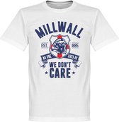 Millwall We Don't Care T-Shirt - Wit - XXXXL