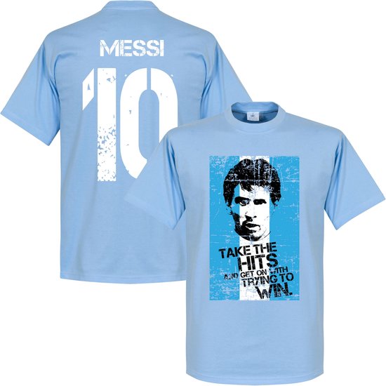Messi 10 Argentinië Flag T-shirt - S
