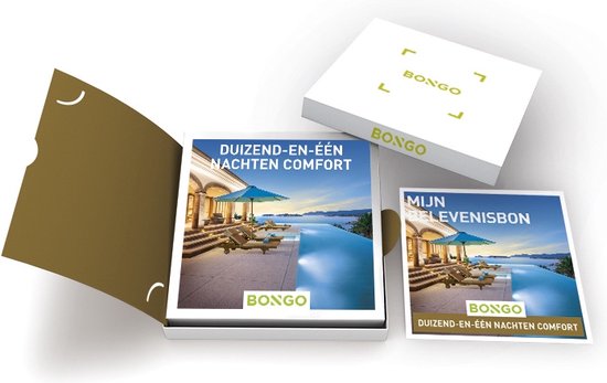 Bongo Bon - Duizend-en-één Nachten Comfort Cadeaubon - Cadeaukaart cadeau voor man of vrouw | 5200  unieke hotels: karaktervol, wellness, prachtige ligging en meer