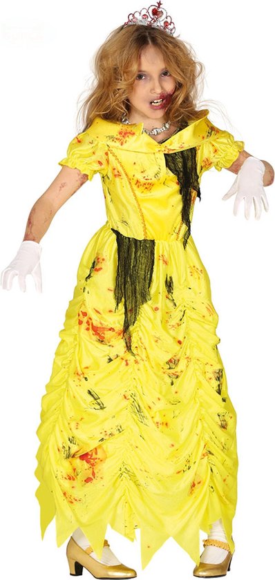 FIESTAS GUIRCA, SL - Déguisement princesse zombie jaune fille - 140/146 (10-12  ans) 