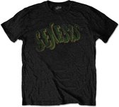 Genesis Heren Tshirt -M- Vintage Logo - Green Zwart