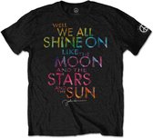John Lennon Heren Tshirt -M- Shine On Zwart