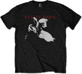 Elton John Heren Tshirt -M- Homage 1 Zwart